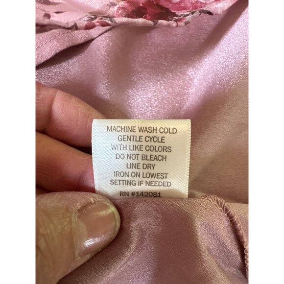 MIAMI For Francescas Whimsical Pink Romanic Floral Puff Sleeve Mini Milkmaid Dre - Picture 11 of 11